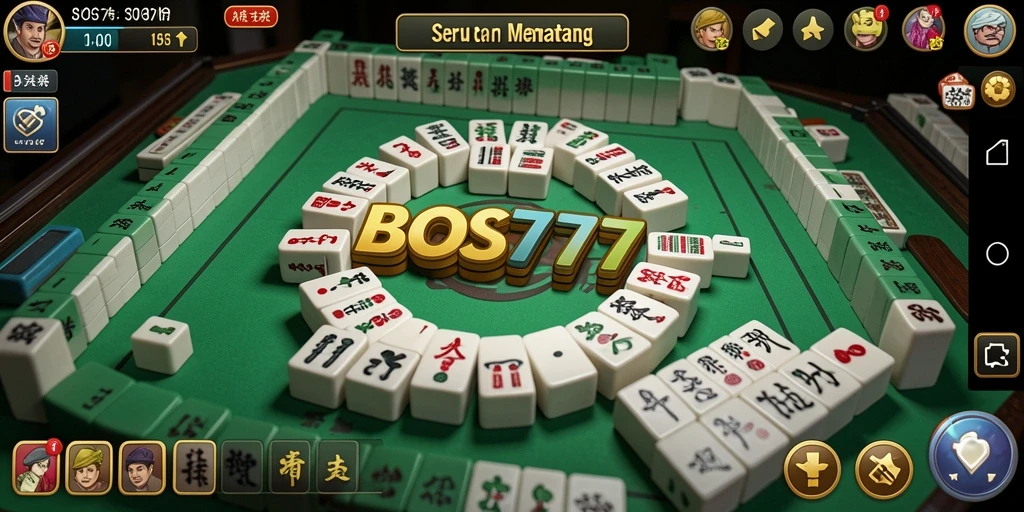 Tampilan gameplay BOS777 yang menegangkan dan penuh strategi Mahjong.