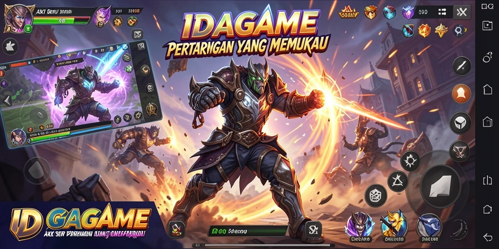 Screenshot IDAGAME menampilkan aksi seru dalam pertarungan yang menegangkan.