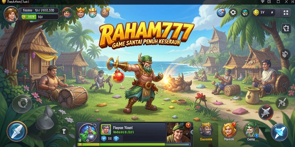 Tampilan gameplay menarik di RAHAM777 yang mudah dipahami.