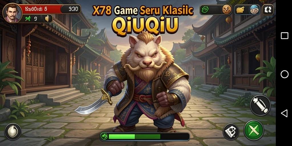 Tangkapan layar X78 menunjukkan aksi seru permainan QiuQiu.
